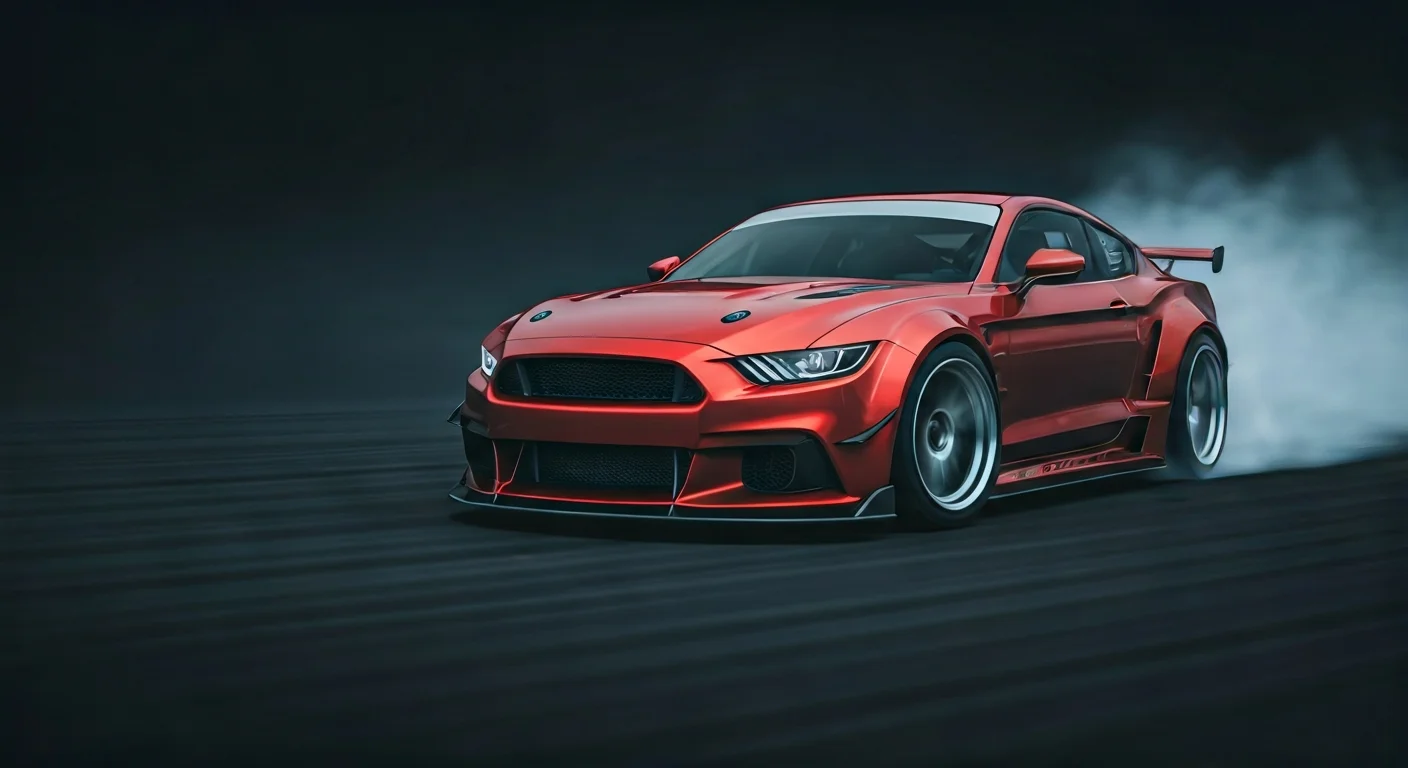 Detailní opotřebení a delaminace driftovací pneumatiky